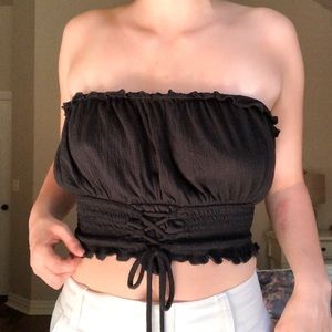 UO Corset Lace-up Tube Top
